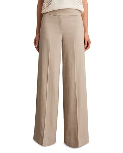 Reiss Petites Delilah Wide Leg Pants In Gold