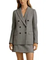 Reiss Black/white Drew Wool Dogtooth Double Breasted Blazer In Black/white