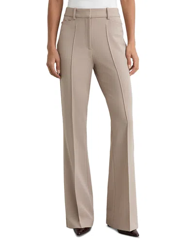 Reiss Petites Gabi Flared Suit Trousers In Brown