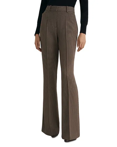Reiss Petites Gabi Pintuck Flare Pants In Gray