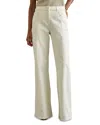 Reiss Ecru Flared Front Seam Jeans In Neutral