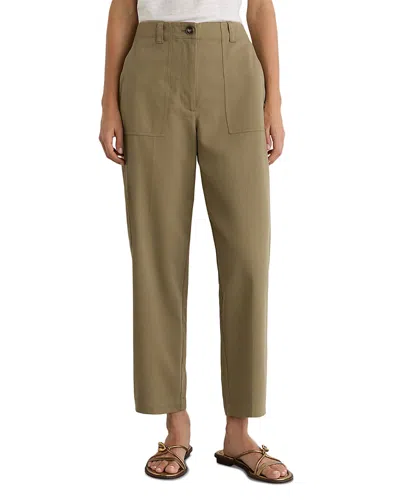 Reiss Petites Kasia Patch Pocket Tapered Pants In Green