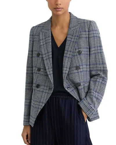 Reiss Petites Larissa Double Breasted Blazer In Blue