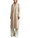 Reiss Neutral Maeve Wool-blend Double-breasted Blindseam Coat In Neutral