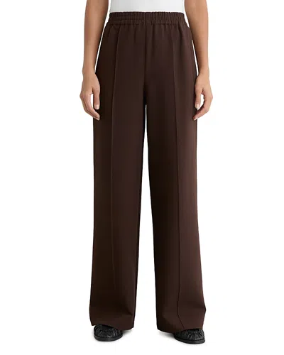 Reiss Petites Robyn Wide Leg Pants In Brown