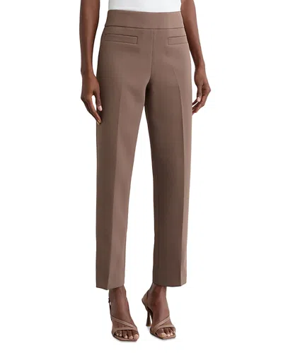 Reiss Petites Rosemary Tapered Pants In Brown