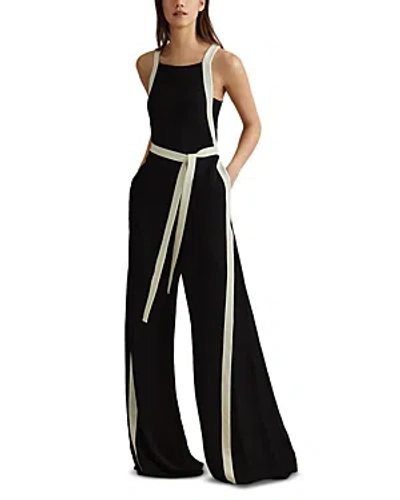 Reiss Salma Colorblock Jumpsuit In Black