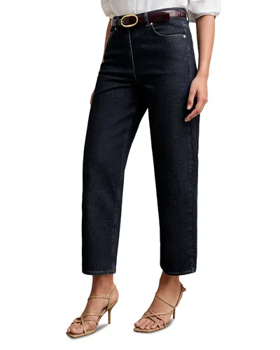 Reiss Petites Selin Straight Jeans In Dark Blue