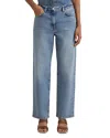 Reiss Light Blue Petite Mid-rise Straight-leg Jeans In Light Blue