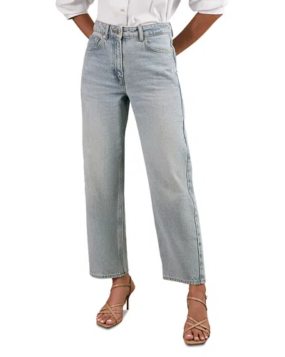 Reiss Petites Selin Straight Leg Jeans In Pale Blue