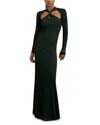 Reiss Petites Vivienne Cutout Knitted Maxi Dress In Green