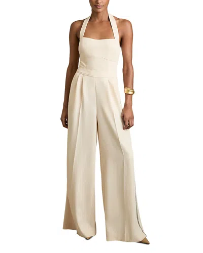 REISS PETITES WHIPSTITCH HALTER JUMPSUIT