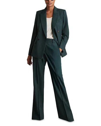 Reiss Petites Wide Leg Trousers In Green