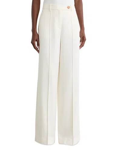 Reiss Petites Wide Leg Trousers In White