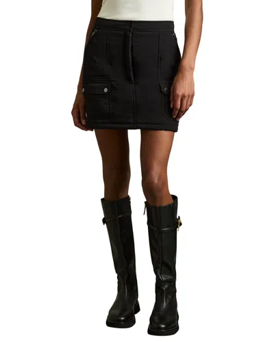 Reiss Peyton Quilted Mini Skirt In Black