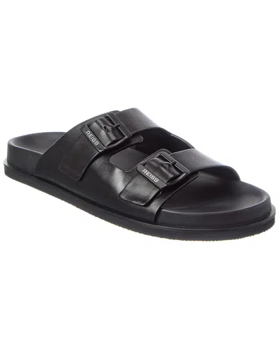 Reiss Philip Double Strap Leather Shoe In Multi