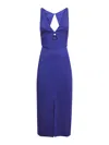 Reiss Pia Bodycon Cut-out Midi Dress In Purple