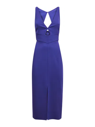 Reiss Pia Bodycon Cut-out Midi Dress In Purple