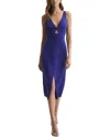 Reiss Women's Purple Pia Cut-out Stretch-woven Midi Bodycon Dress In Purple