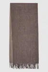 Reiss Taupe Cashmere Blend Scarf