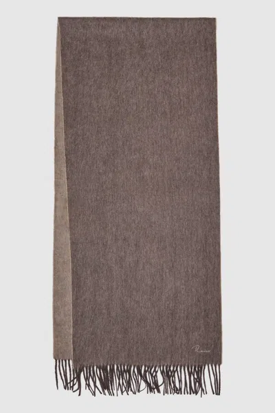 Reiss Taupe Cashmere Blend Scarf In Taupe