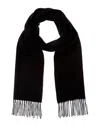 Reiss Mens Charcoal Picton Cashmere And Wool-blend Scarf In Black