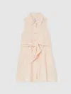 Reiss Pink 9-13 Yrs Tie-waist Collared Dress