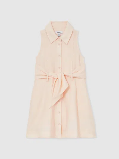 Reiss Pink 13-14 Yrs Tie-waist Collared Dress