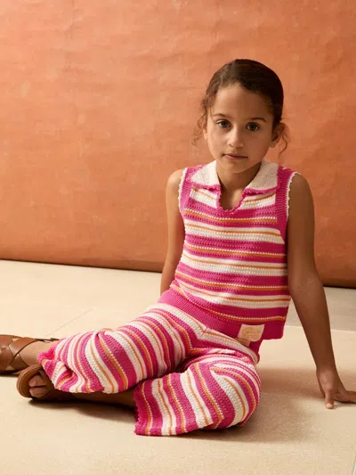 Reiss Pink 9-13 Yrs Smileyworld | Stripe Knit Trousers In Multi