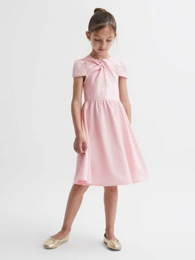 Reiss Kids' Pink 9-14 Yrs Knot Detail Dress