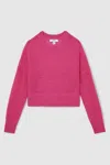 Reiss Pink Aluna 13-14 Yrs Rib-knit Jumper With Wool And Alpaca