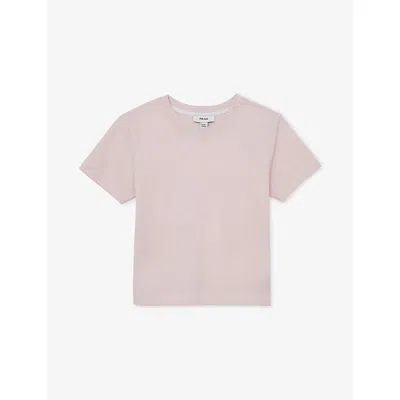Reiss Kids' Pink Belle Round-neck Cotton-jersey T-shirt 3-9