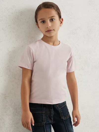 Reiss Pink Cotton Crew Neck T-shirt