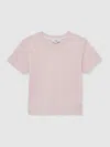 Reiss Pink Cotton Crew-neck T-shirt In Pink