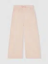 Reiss Pink Cleo Cotton-linen Drawstring Trousers