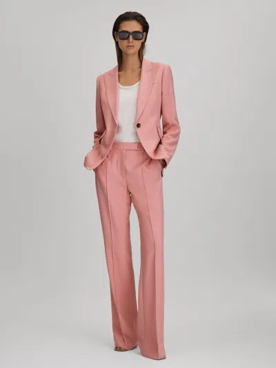Reiss Pink Flared Suit Trousers