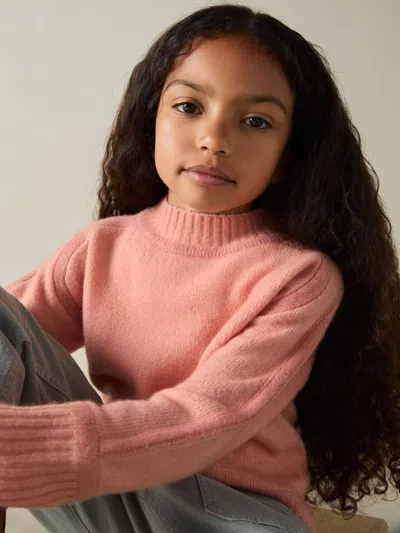 Reiss Pink Geo 9-13 Yrs Wool-blend Contrast Jumper