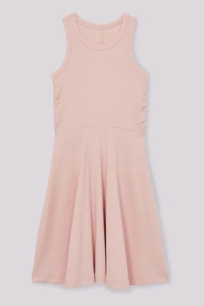 Reiss Pink Jersey Ruched Skater Dress