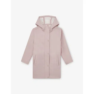 REISS PINK MACEY METALLIC WATERPROOF MAC JACKET 9-13
