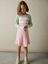 Reiss Pink 4-9 Yrs Colour-block Rib-knit Skater Dress