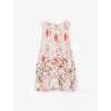 REISS PINK PRINT LUNI FLORAL-PRINT TIERED CHIFFON MINI DRESS 9-13