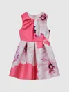 Reiss Pink 4-9 Yrs Scuba Floral Print Dress