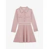Reiss Kids' Sapna Stripe Knitted Dress 4 In Pink