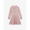 Reiss Sapna Stripe Knitted Dress 9-13 In Pink