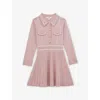 Reiss Kids' Zadie Pleated Dress In Pink