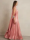Reiss Women's Pink Cape Maxi Dress