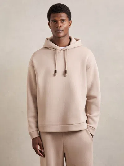 Reiss Pink Silvestro Cotton-blend Fleece Hoodie