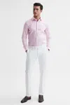 Reiss Remote Slim-fit Cotton In Pink