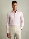 Reiss Pink Remote Slim Cotton-satin Cutaway-collar Shirt Slim-fit In Pink