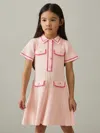 Reiss Pink Sofia 4-9 Yrs Rib-knit Button-down Dress